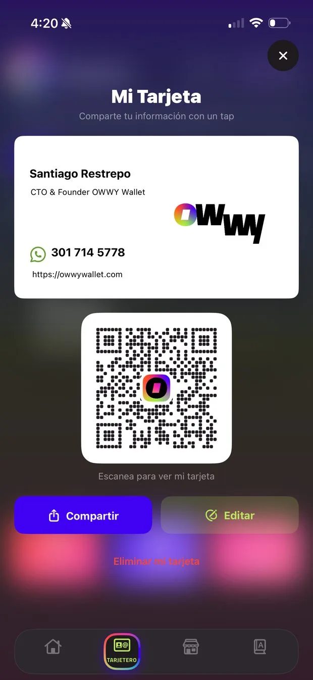 Mi Tarjeta de OWWY